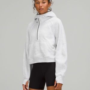 RARE Scuba oversized 1/2 zip hoodie heather grey size (M-L)